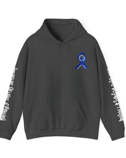 I Wear Blue In March - Colon Cancer Awareness - Unisex Heavy Blend Hoodie
