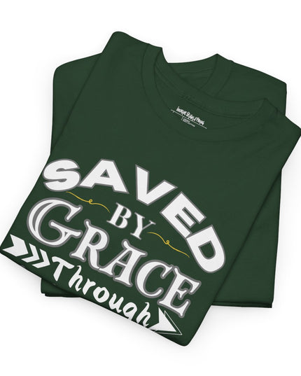 Saved By Grace Through Faith - Adult Gildan Unisex Heavy Cotton T-Shirt