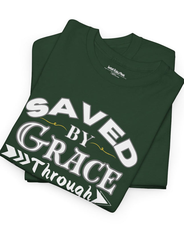 Saved By Grace Through Faith - Adult Gildan Unisex Heavy Cotton T-Shirt