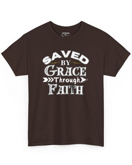 Saved By Grace Through Faith - Adult Gildan Unisex Heavy Cotton T-Shirt
