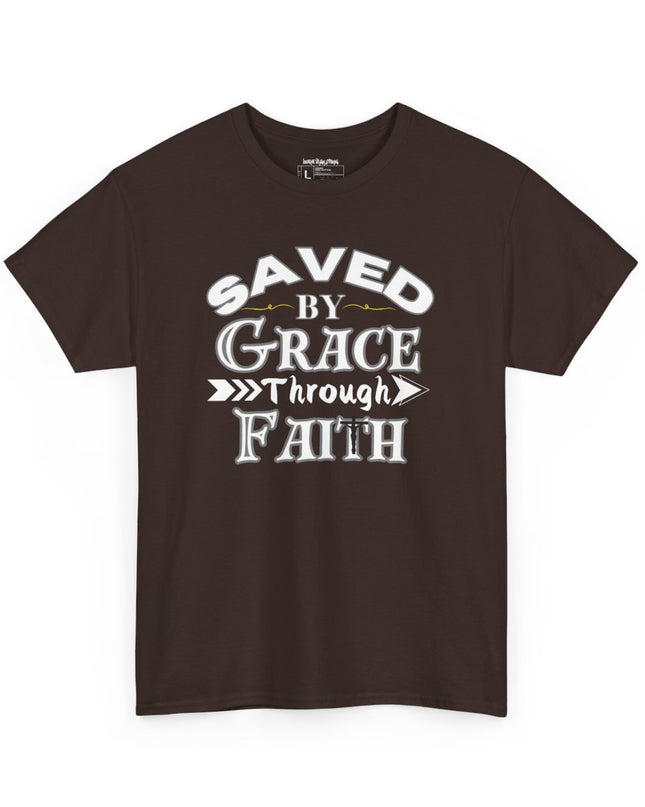 Saved By Grace Through Faith - Adult Gildan Unisex Heavy Cotton T-Shirt