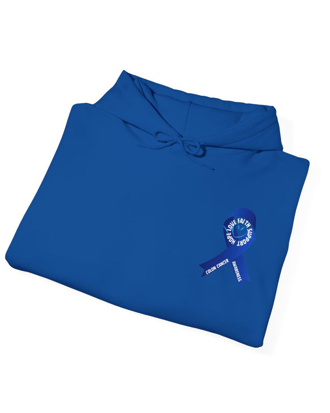 I Wear Blue In March - Colon Cancer Awareness - Unisex Heavy Blend Hoodie