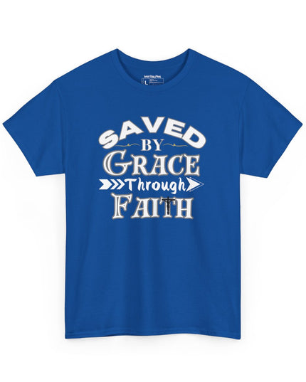 Saved By Grace Through Faith - Adult Gildan Unisex Heavy Cotton T-Shirt