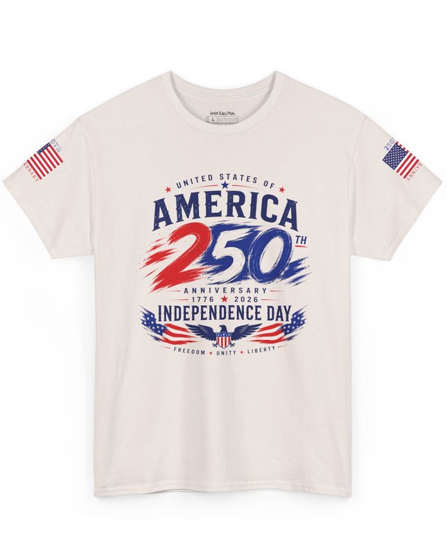 America 250th Anniversary - Independence Day – Patriotic Unisex Heavy Cotton T-Shirt