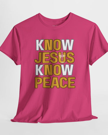 Know Jesus, Know Peace – No Jesus, No Peace -
Adult Gildan Heavy Cotton T-Shirt