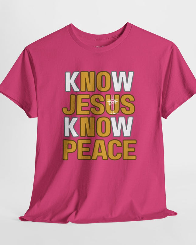 Know Jesus, Know Peace – No Jesus, No Peace -
Adult Gildan Heavy Cotton T-Shirt