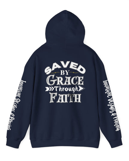 Saved By Grace Through Faith - Unisex Heavy Blend Hoodie