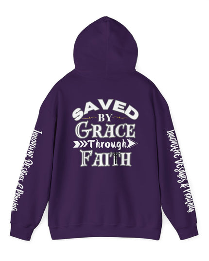 Saved By Grace Through Faith - Unisex Heavy Blend Hoodie