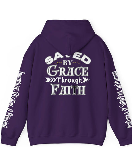 Saved By Grace Through Faith - Unisex Heavy Blend Hoodie