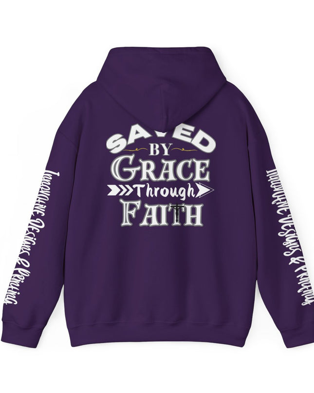 Saved By Grace Through Faith - Unisex Heavy Blend Hoodie