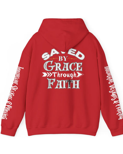 Saved By Grace Through Faith - Unisex Heavy Blend Hoodie