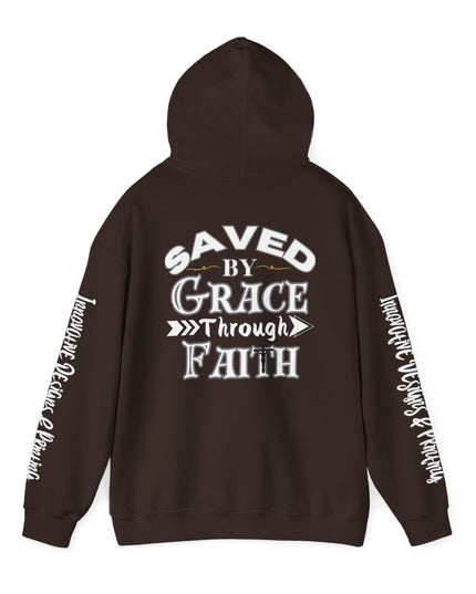 Saved By Grace Through Faith - Unisex Heavy Blend Hoodie