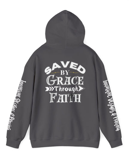Saved By Grace Through Faith - Unisex Heavy Blend Hoodie
