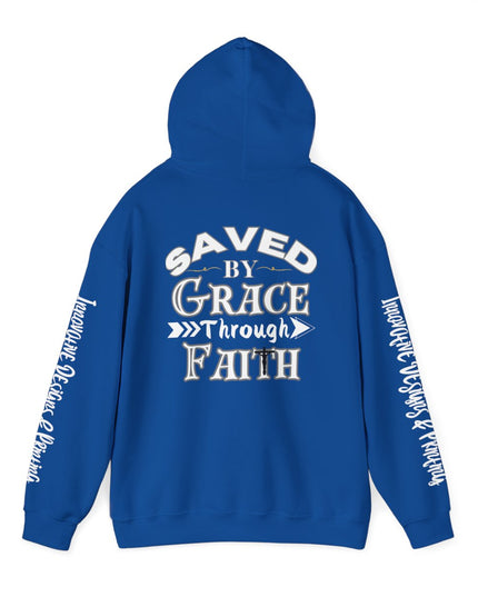 Saved By Grace Through Faith - Unisex Heavy Blend Hoodie