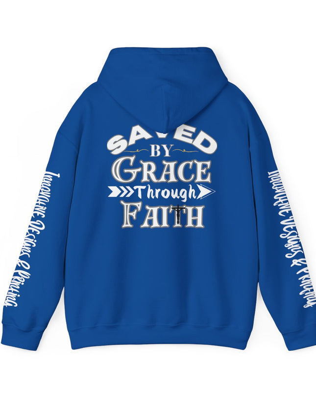 Saved By Grace Through Faith - Unisex Heavy Blend Hoodie